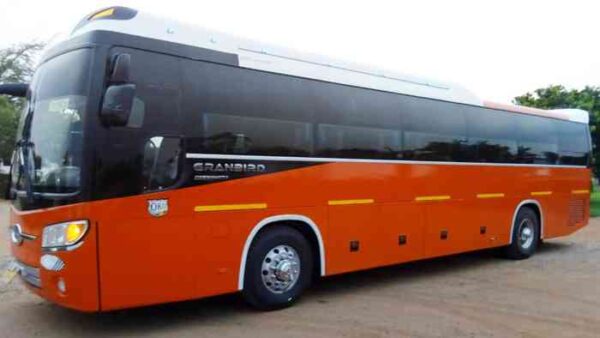 Hire 45-passenger air-conditioned coach bus Accra Ghana