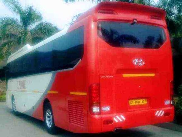 Rent air-conditioned luxury coach in Accra, Kumasi, Takoradi, Cape Coast, Ghana
