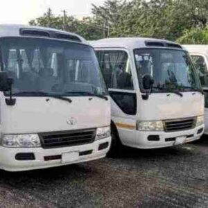 Affordable 29 passenger Toyota coaster bus rental from Accra to other parts of Ghana