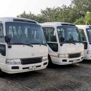 toyota coaster bus rental accra ghana affordable