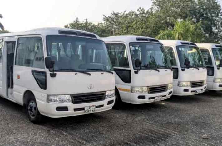 toyota coaster bus rental accra ghana affordable